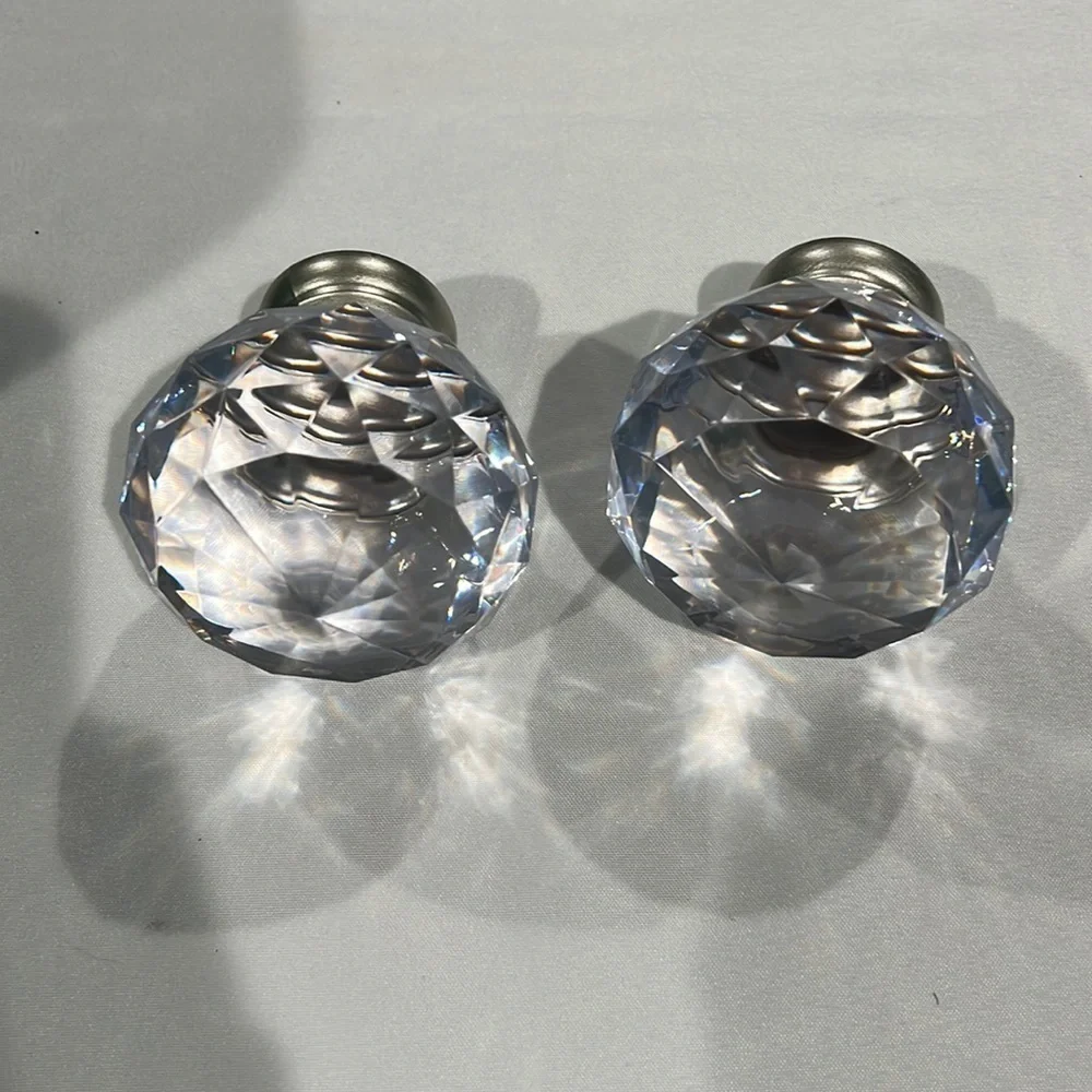 Curtain Rod finials. Glass balls. Set of 2.